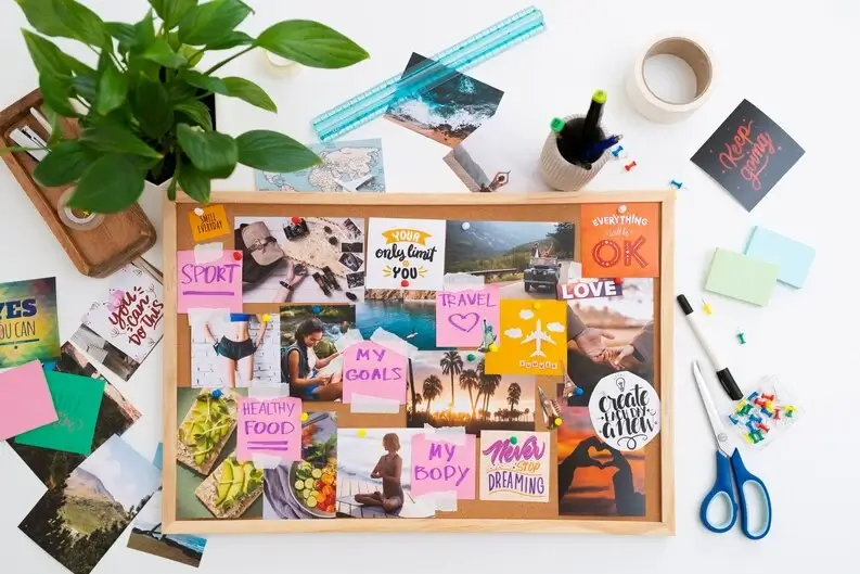 paper art Vision Board