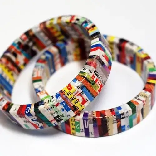 Repurpose Magazine Bracelet