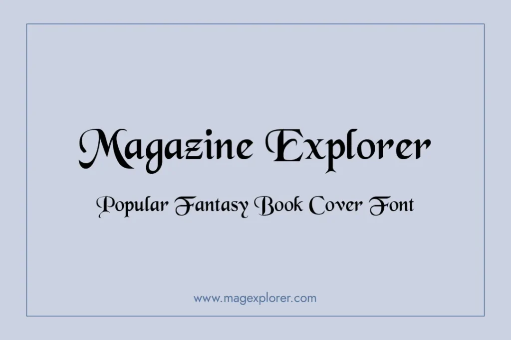 Black Chancery font - Fantasy Book Cover Fonts - Magexplorer
