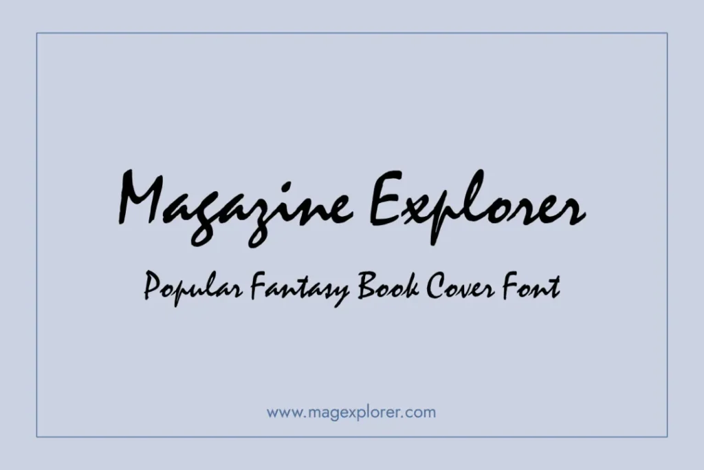 Mystic font - Fantasy Book Cover Fonts - Magexplorer