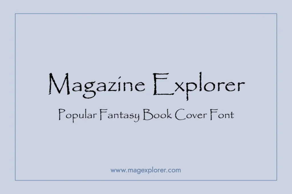 Papyrus font - Fantasy Book Cover Fonts - Magexplorer