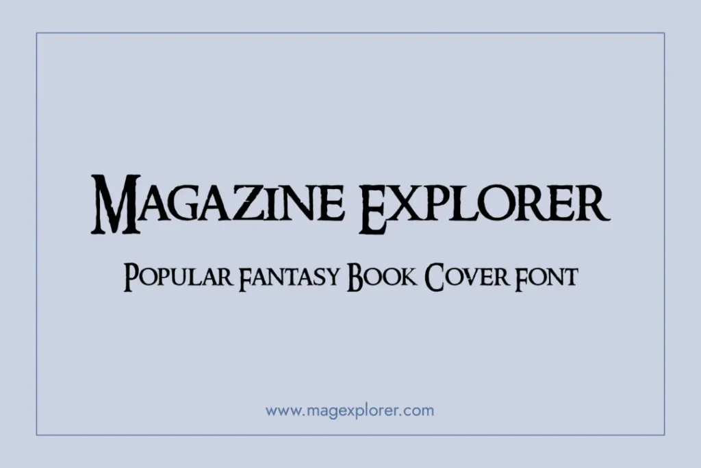 Ringbearer font - Fantasy Book Cover Fonts - Magexplorer